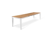 Mesa extensible roble-blanco 80 cm x 130-290 cm H. 76 cm