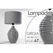 Lámpara de mesa gris moderna Lúmina de cerámica 39 x 39 x 67 H CM