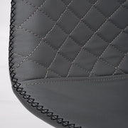 Silla de comedor en símil piel gris oscuro AMANDA 45x54x h87 cm