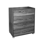 Cajón gris de cajones con 4 cajones 68x40xh.83 cm