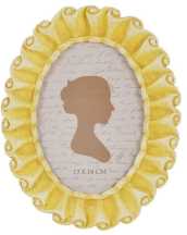 Marco de fotos ovalado amarillo grande te-2206 cm. 19,3 x 2,2 horas 23,7