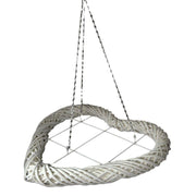 Corazón de mimbre blanco cm75