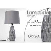 Lámpara de mesa gris cerámica CM 34 x 34 x 62.5 h