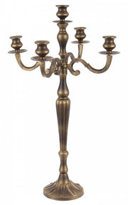 Candelabro Laryn 5 fuegos bruñido Alt. 70