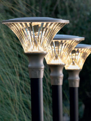 Lámpara de exterior de aluminio fundido, difusor transparente, 60mm x 160mm, IP65 musgo