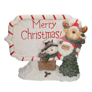 Escrito en resina blanca roja con led cm45x12h36