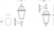 Aplique Up & Down E27 En Resina black devil line
