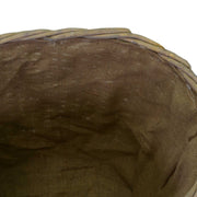 Cesta para leña de mimbre ovalada con 1-2 asas forrada de yute natural cm57x46h46