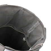 Cesta plegable redonda de tela gris cm ø40h55