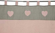 Cortina rosa con decoración corazones st-0400 cm. 154x260