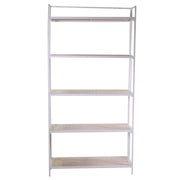 Estante de metal blanco de 5 horarios 34.5 x 85.5 x 160/170
