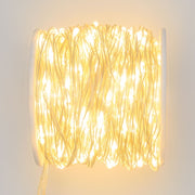 Cadena 500 MicroLED Bobina 25m blanco cálido con cable plata transparente