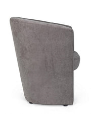 Sillón en madera y tela gris oscuro BELICE 64,5x63x h76 cm