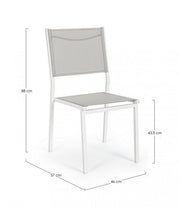Silla Hilde Cloud blanca para exteriores cm 46 x 57 x 88 h