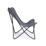 Sillón mariposa camping gabicce gris 77,5x81x89h cm