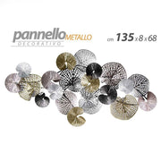 Flores de decoración de la pared de la imagen de metal 135 x 8 x 68 H CM CM