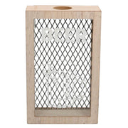 Accesorios vino corcho madera estia malla negra cm15x6,5h24