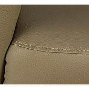 Sillón de polipiel con puf extraíble Tortora RITA 64,5x 59,5x h78 cm