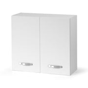 Mueble de pared para escurreplatos Fresno Blanco Cm 80x32xH 72 con 2 puertas