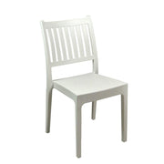 Silla de plástico moldeado blanca Minerva cm52x46h87