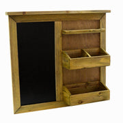 Estante de madera con pizarra 3 estantes cm51x11h47