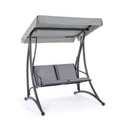 Mecedora biplaza acero Antracita GRELY 145x120x h185 cm