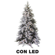 Árbol nevado de Tallin 851 ramas 230 LED verdes cm ø97h180