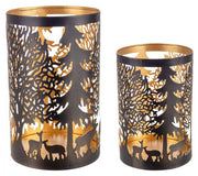 Set de 3 Velas Cilíndricas Renna Negro 3x