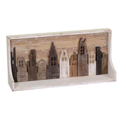 Estante shabby con casas cm 82 x 20 x 38 h