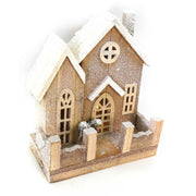 Casa de madera con led natural cm26x14h30