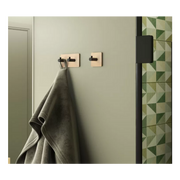 Perchero doble cuadrado de bambú y negro