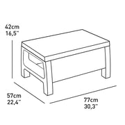 Conjunto de salón exterior Corfù Lounge color grafito Keter