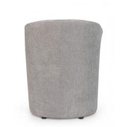 Sillón en madera y tela gris claro BELICE 64,5x63x h76 cm
