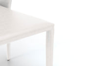 Silla polipiel y asiento blanco 49x56x82h cm