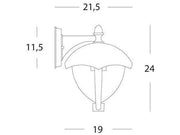 Bajo Aplique E27 sofy linea negra