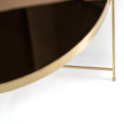 Mesa de cristal de metal negro cm 70 x 70 xh 40