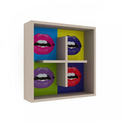 Estante de pared decorativo cubo tablón de anuncios boca 60 cm