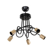 Sardala MDL3843 Lámpara de techo de 5 luces en metal tejido