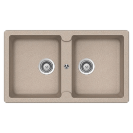 Fregadero Samet 86x50 Granitovero862v 2 senos avena