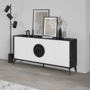 Mueble Gora 180x35.6x82 cm Estructura Bendir con Puertas Blancas
