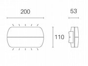 Aplique 5W + 5W Led 4000K línea almohada grafito