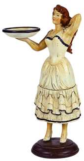 Mujer con plato qs-1748 cm. 15 x 7 h 32