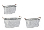 Set de 3 Vasos Chilly Ovales de Plata 3x