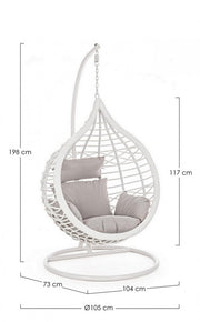 poltrona sospesa c-c torres bianca