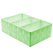 Cajón poliéster verde claro rectangular 3 compartimentos cm31x21h10