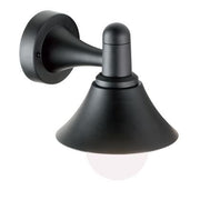 Pequeño aplique inferior E27 linea soda negra