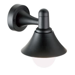 Pequeño aplique inferior E27 linea soda negra