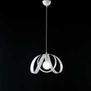 Lámpara de suspensión para dormitorio en hierro blanco una luz 32x h24 cm