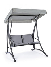 Mecedora biplaza acero Antracita GRELY 145x120x h185 cm