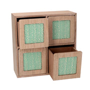 Perchero de madera marrón cuadrado cm20x8x20